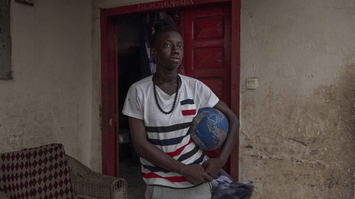 Gracia, footballeuse à Bangui